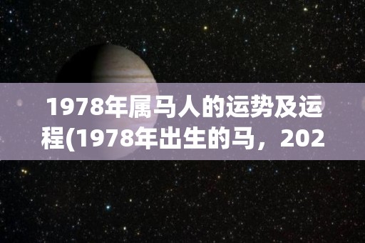 1978年属马人的运势及运程(1978年出生的马，2021年运势如何？)