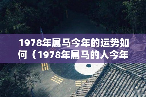 1978年属马今年的运势如何（1978年属马的人今年运势）