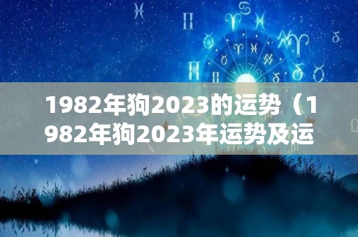 1982年狗2023的运势（1982年狗2023年运势及运程每月运程）