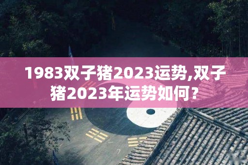1983双子猪2023运势,双子猪2023年运势如何？