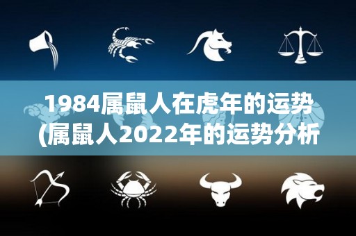 1984属鼠人在虎年的运势(属鼠人2022年的运势分析)