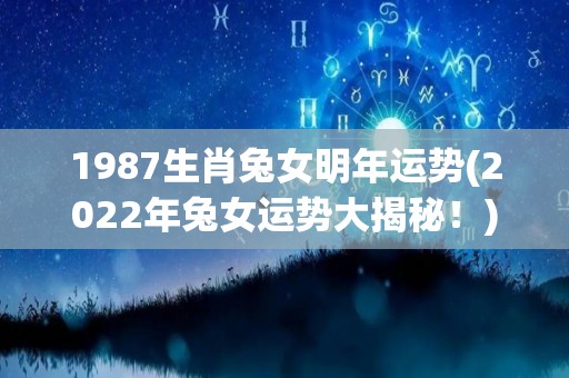 1987生肖兔女明年运势(2022年兔女运势大揭秘！)