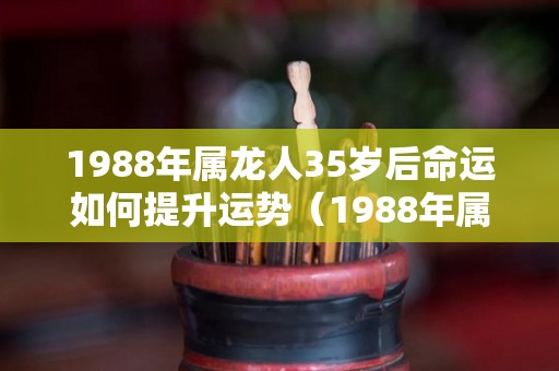 1988年属龙人35岁后命运如何提升运势（1988年属龙人35岁后命运如何提升运势和运程）
