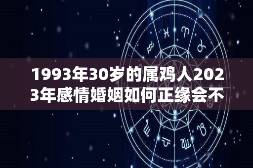 1993年30岁的属鸡人2023年感情婚姻如何正缘会不会出现呢（93年鸡2023年运势如何）