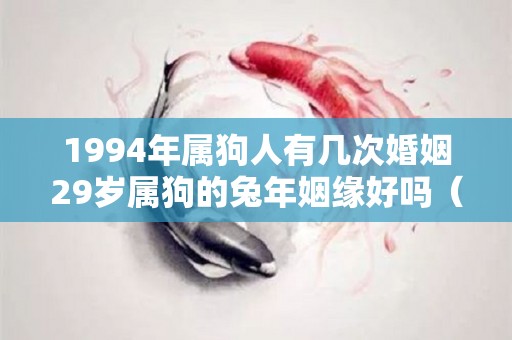 1994年属狗人有几次婚姻29岁属狗的兔年姻缘好吗（1994年属狗人婚姻命运）