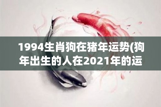 1994生肖狗在猪年运势(狗年出生的人在2021年的运势如何？)