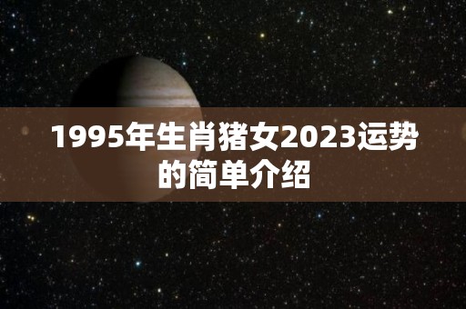1995年生肖猪女2023运势的简单介绍