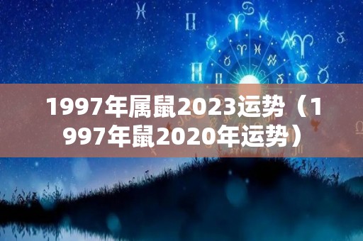 1997年属鼠2023运势（1997年鼠2020年运势）