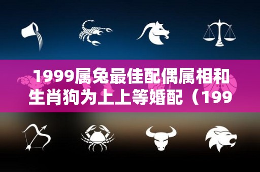 1999属兔最佳配偶属相和生肖狗为上上等婚配（1999属兔跟什么配）