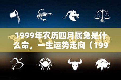 1999年农历四月属兔是什么命，一生运势走向（1999年农历4月出生人的命运）
