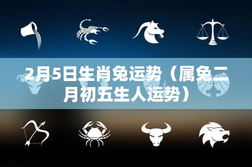 2月5日生肖兔运势（属兔二月初五生人运势）