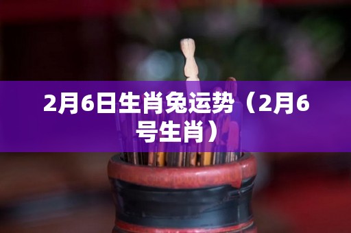 2月6日生肖兔运势（2月6号生肖）