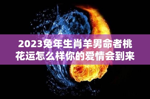 2023兔年生肖羊男命者桃花运怎么样你的爱情会到来吗（2021年羊男桃花运）