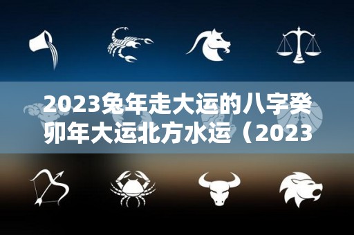 2023兔年走大运的八字癸卯年大运北方水运（2023癸卯兔年是什么命）