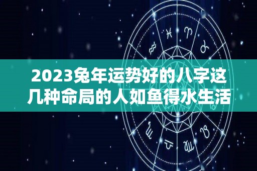 2023兔年运势好的八字这几种命局的人如鱼得水生活顺利（2023年兔人的运势变化）