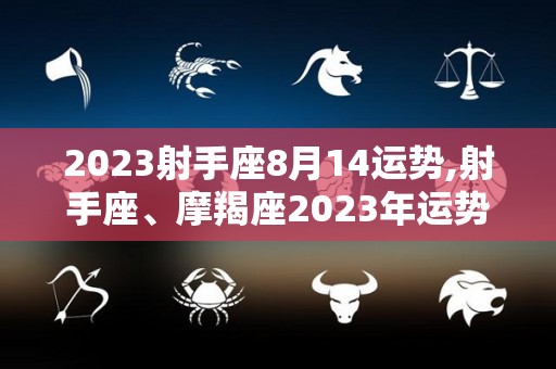 2023射手座8月14运势,射手座、摩羯座2023年运势分析