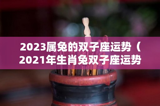 2023属兔的双子座运势（2021年生肖兔双子座运势）