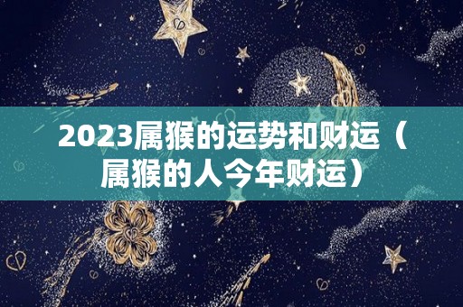 2023属猴的运势和财运（属猴的人今年财运）
