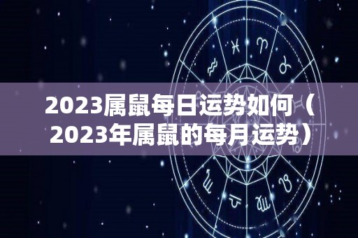 2023属鼠每日运势如何（2023年属鼠的每月运势）
