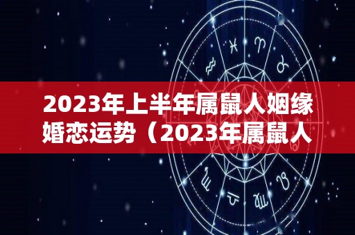 2023年上半年属鼠人姻缘婚恋运势（2023年属鼠人的全年运势如何）