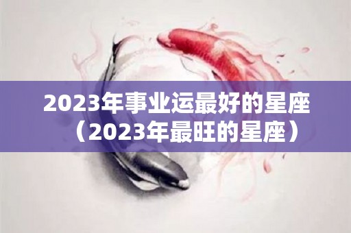 2023年事业运最好的星座（2023年最旺的星座）