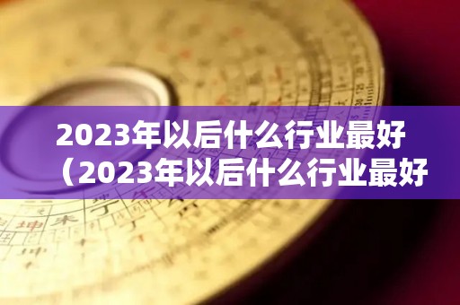 2023年以后什么行业最好（2023年以后什么行业最好赚钱）