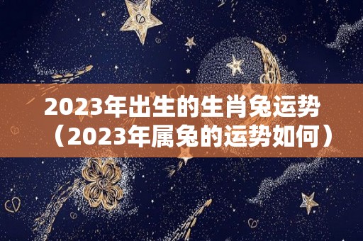 2023年出生的生肖兔运势（2023年属兔的运势如何）