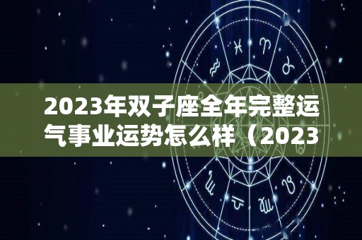 2023年双子座全年完整运气事业运势怎么样（2023年双子座每月运势）