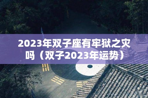2023年双子座有牢狱之灾吗（双子2023年运势）