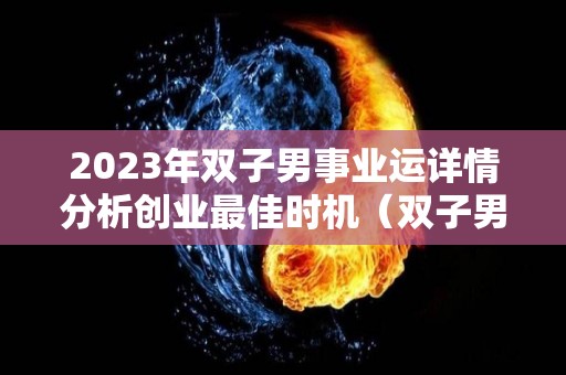 2023年双子男事业运详情分析创业最佳时机（双子男2021年下半年运势）