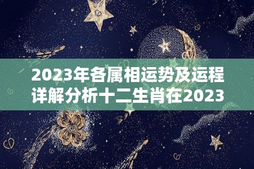 2023年各属相运势及运程详解分析十二生肖在2023年的运势（2023属相全年运势）