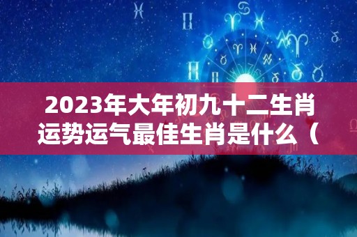 2023年大年初九十二生肖运势运气最佳生肖是什么（2021年大年初三出生是什么命）