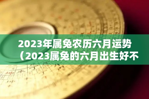 2023年属兔农历六月运势（2023属兔的六月出生好不好）