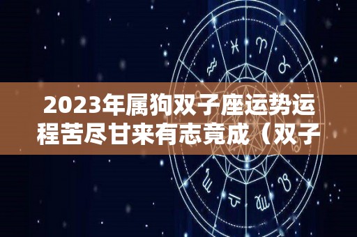 2023年属狗双子座运势运程苦尽甘来有志竟成（双子属狗2020运势）