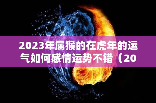 2023年属猴的在虎年的运气如何感情运势不错（2023年属猴的人）