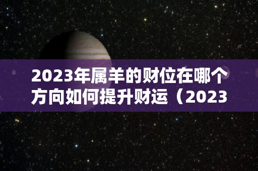 2023年属羊的财位在哪个方向如何提升财运（2023年属羊运势如何）