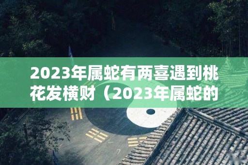 2023年属蛇有两喜遇到桃花发横财（2023年属蛇的运势如何）