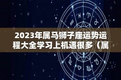 2023年属马狮子座运势运程大全学习上机遇很多（属马狮子座下半年运势）