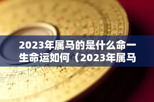 2023年属马的是什么命一生命运如何（2023年属马人的全年运势卜易居）