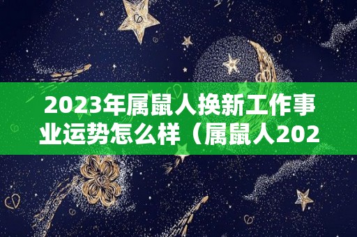 2023年属鼠人换新工作事业运势怎么样（属鼠人2023年的命运）