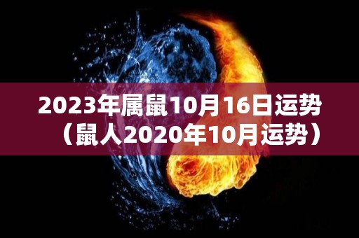 2023年属鼠10月16日运势（鼠人2020年10月运势）