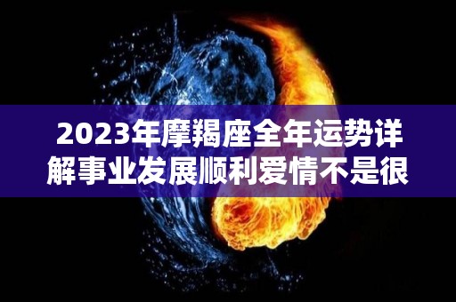 2023年摩羯座全年运势详解事业发展顺利爱情不是很好（2023年摩羯座大事件预言）
