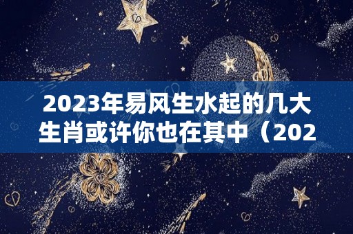 2023年易风生水起的几大生肖或许你也在其中（2023年风水格局）