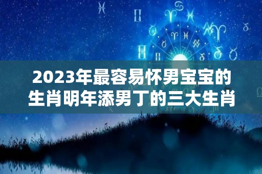 2023年最容易怀男宝宝的生肖明年添男丁的三大生肖（2023年必定生儿子的生肖）