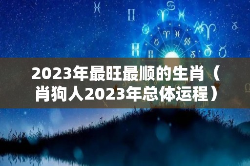 2023年最旺最顺的生肖（肖狗人2023年总体运程）
