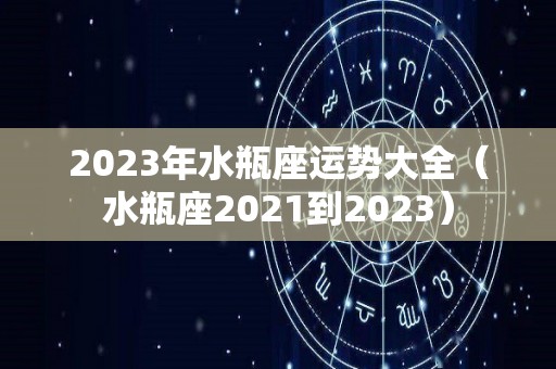 2023年水瓶座运势大全（水瓶座2021到2023）