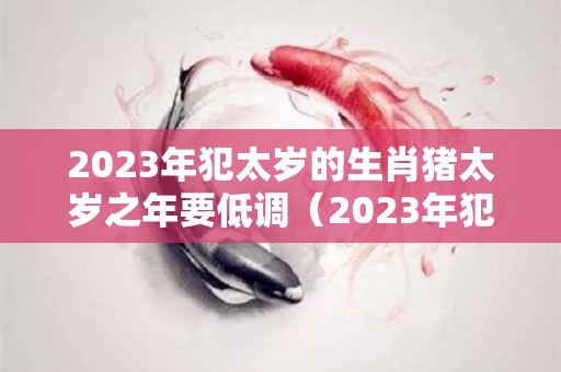 2023年犯太岁的生肖猪太岁之年要低调（2023年犯太岁的4大生肖是什么怎么预）