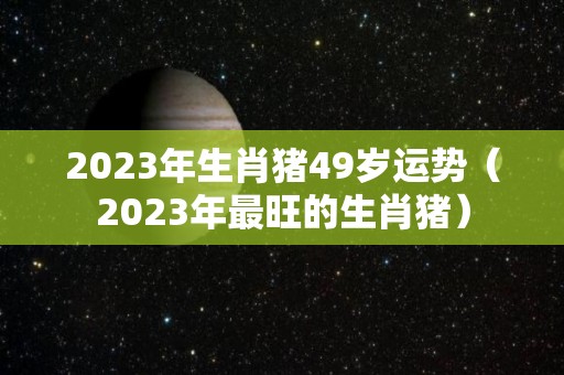 2023年生肖猪49岁运势（2023年最旺的生肖猪）