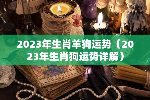 2023年生肖羊狗运势（2023年生肖狗运势详解）
