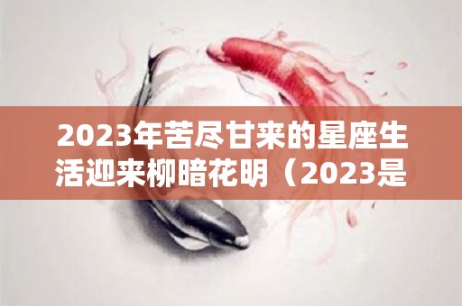 2023年苦尽甘来的星座生活迎来柳暗花明（2023是什么星座）